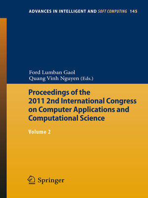 cover image of Proceedings of the 2011 2nd International Congress on Computer Applications and Computational Science